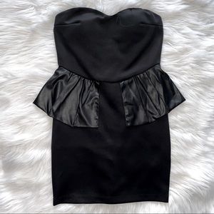 strapless mini dress